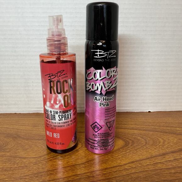 Beyond the Zone Pink Flamingo And Wild Red Temporary Hair Color Spray - Picture 1 of 3